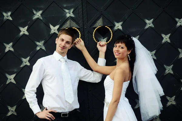 Pareja feliz boda — Foto de Stock