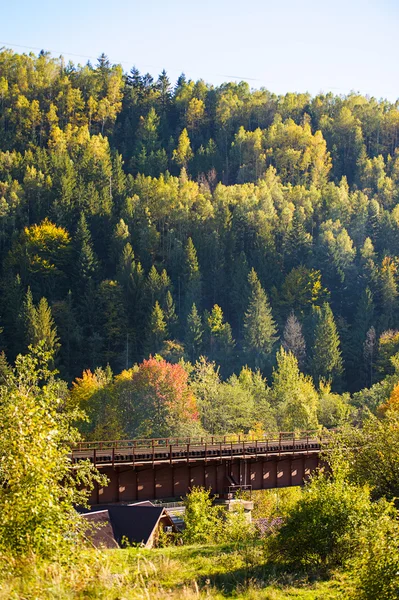 Podzimní krajina v horách — Stock fotografie