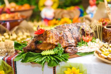 Lezzetli kızarmış domuz