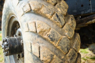 Arabanın tekerleği.