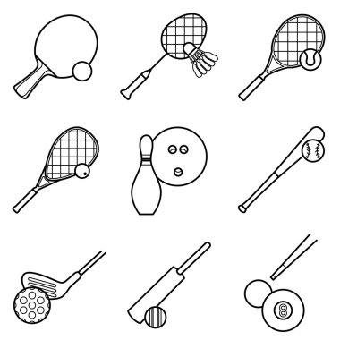 Spor çizgi çizme Icon set