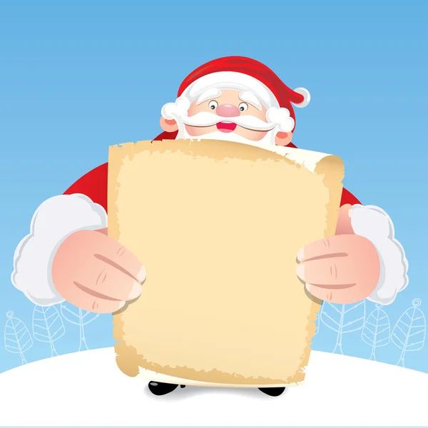 Santa Claus hospodářství klasické papírové — Stockový vektor