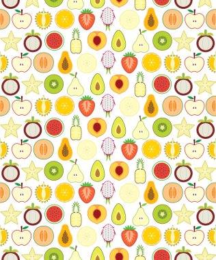 Yarım meyve seamless modeli