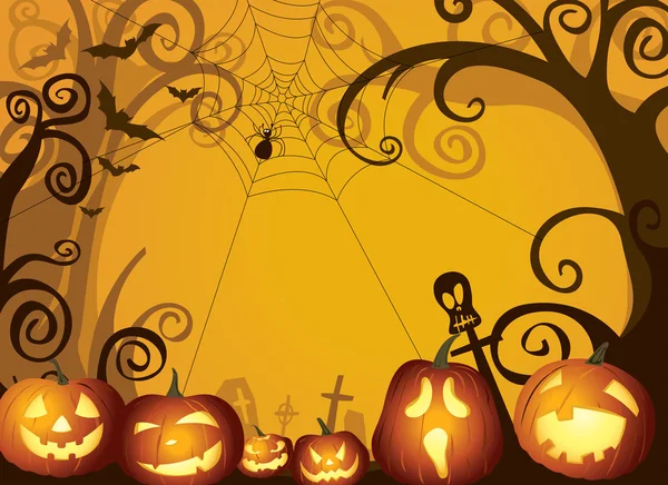 Ilustrație de fundal de Halloween — Vector de stoc