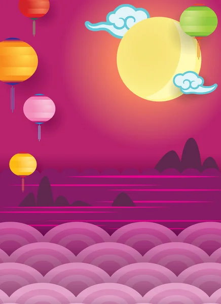 Mid Autumn Festival background — Stock Illustration Mid Autumn Festival background Royalty Free Stock Illustrations