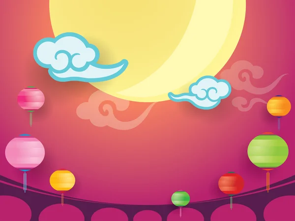 Mid Autumn Festival background — Stock Illustration Mid Autumn Festival background Vector Graphics