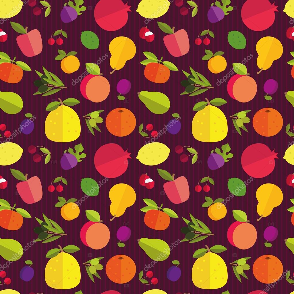 Fruit seamless pattern — Stock Vector © AlfaOlga #73366237