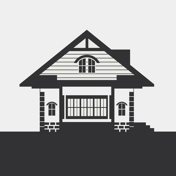 Silhouette of country house — Stock Illustration Silhouette of country house Royalty Free Stock Illustrations