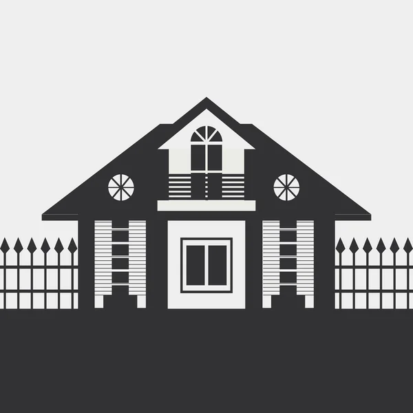 Silhouette of country house — Stock Illustration Silhouette of country house Royalty Free Stock Vectors