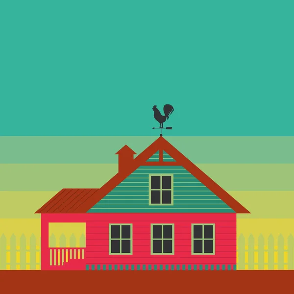 Silhouette of country house — Stock Illustration Silhouette of country house Royalty Free Stock Illustrations