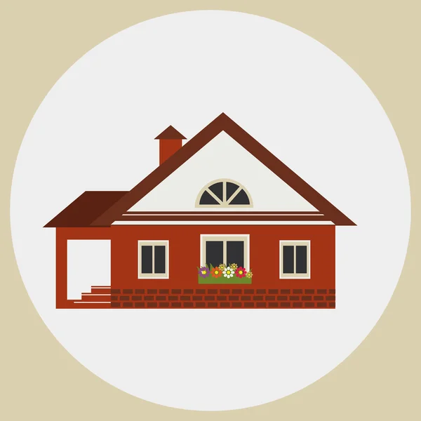 Silhouette of country house — Stock Illustration Silhouette of country house Royalty Free Stock Vectors