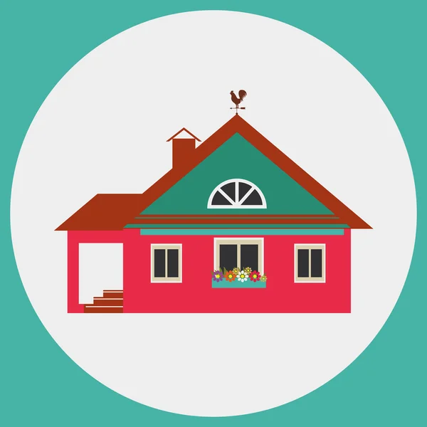 Silhouette of country house — Stock Illustration Silhouette of country house Royalty Free Stock Vectors