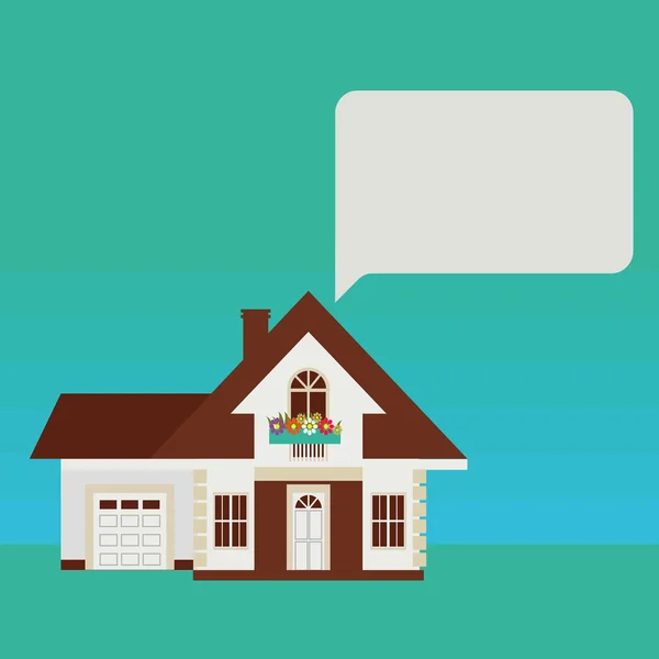 Silhouette of country house — Stock Illustration Silhouette of country house Stock Illustration