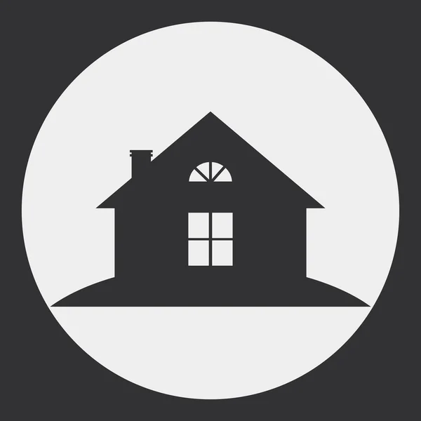 Silhouette of country house — Stock Illustration Silhouette of country house Stock Illustration