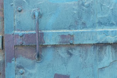 texture of blue painted wall outside