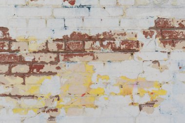 Eski kırmızı beyaz tuğla duvarın dokusu