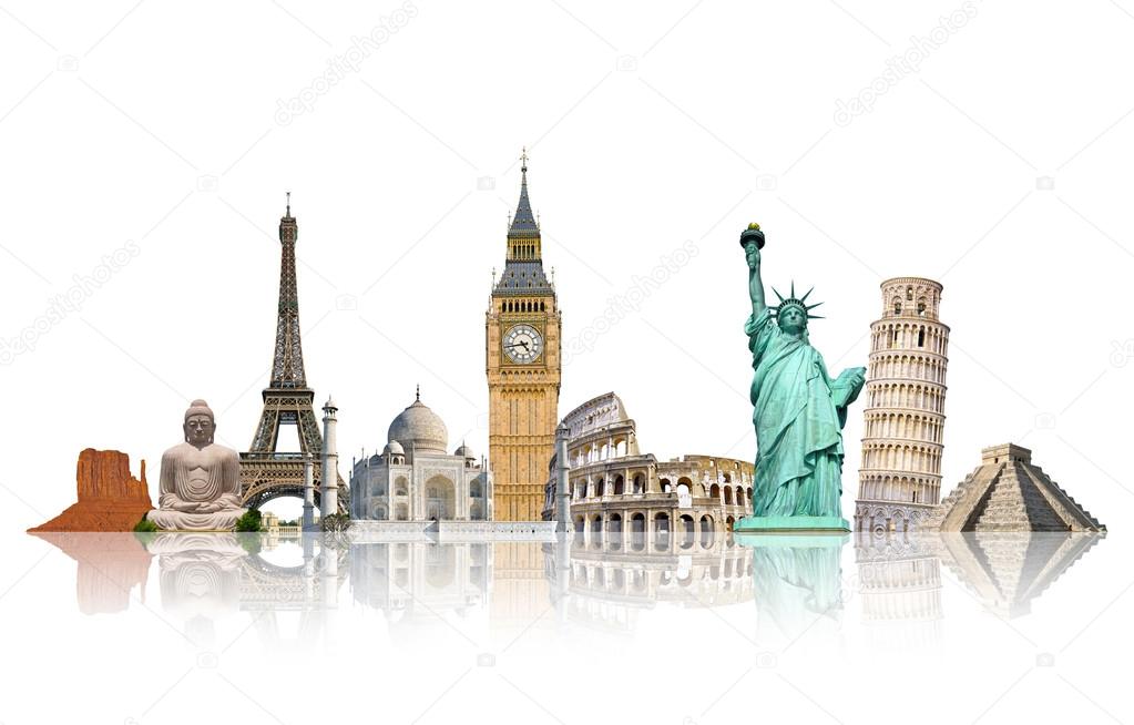 Famous monuments of the world — Stock Photo © sdecoret 100558030