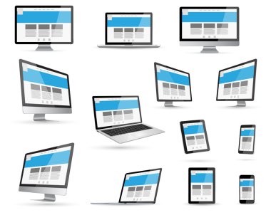 Modern dijital teknoloji aygıt koleksiyonu