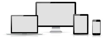 Modern dijital teknoloji aygıt koleksiyonu