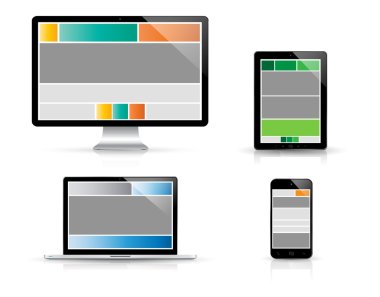 Modern dijital teknoloji aygıt koleksiyonu