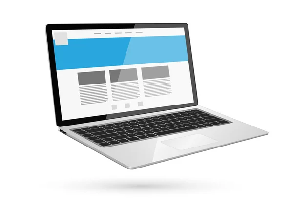 Modern digital laptop — Stock Vector