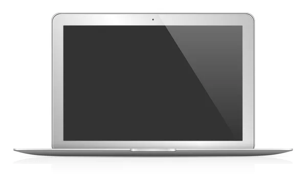 Современный ноутбук на белом фоне — стоковый вектор