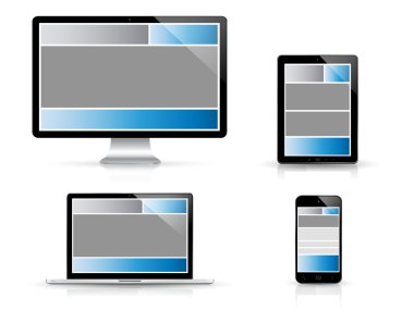 Modern dijital teknoloji aygıt koleksiyonu