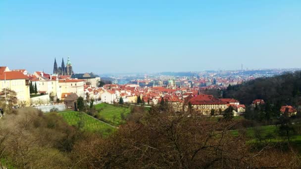 Praga durante el día soleado — Vídeo de stock