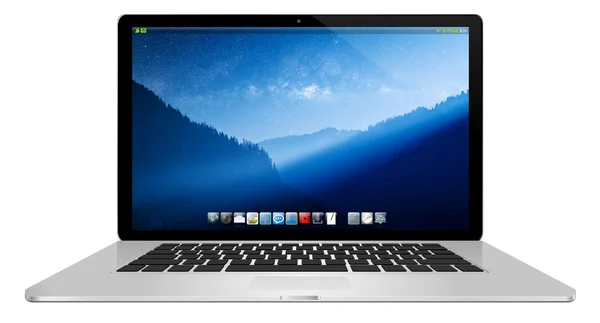 Modern laptop fehér háttér — Stock Fotó