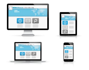 Modern dijital teknoloji aygıt koleksiyonu