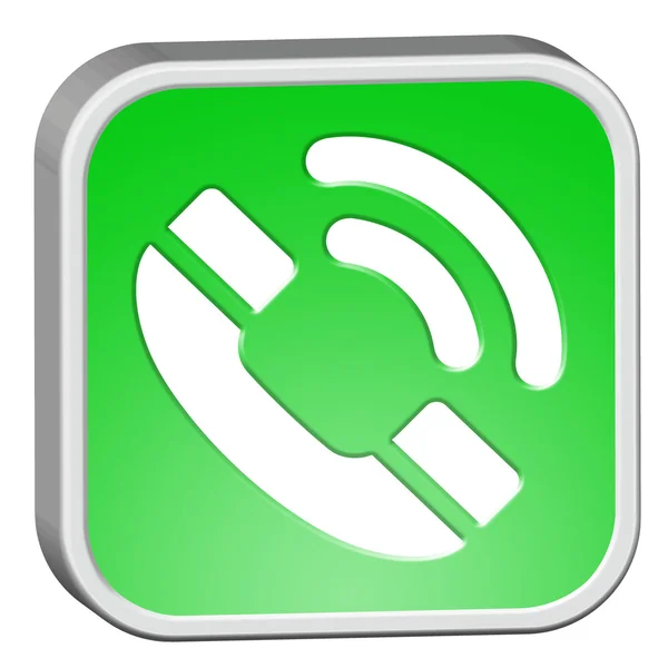 Čtvercová ikona telefonu — Stock fotografie