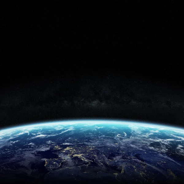 Blick auf den Planeten Erde im All — Stockfoto