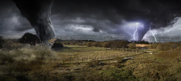 Grande desastre tornado — Fotografia de Stock