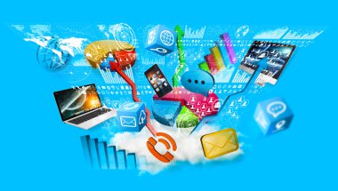 Teknik cihazlar ve birbirine bağlı grafikler