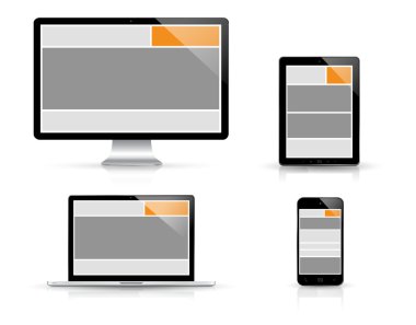 Modern dijital teknoloji aygıt koleksiyonu