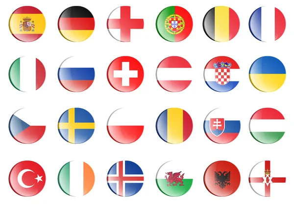 Qualified country team for football european championship 2016 — Stock Photo, Image