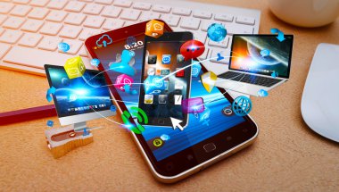 Teknik cihazlar cep telefonuyla birbirine bağlı