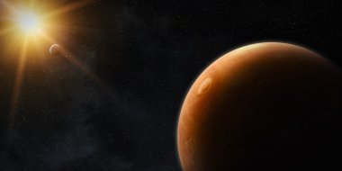 Mars gezegeni görünümünü