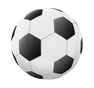 Futbol beyaz zemin üzerine