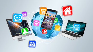 Birbirine bağlanma cihazları ve simgeler uygulamaları