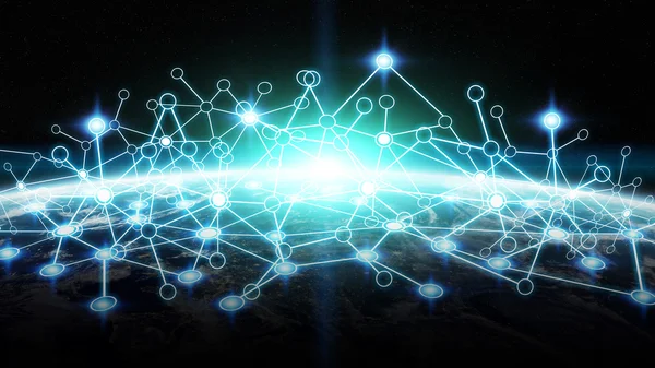 Conexão de rede global — Fotografia de Stock