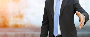 işadamı el sallamak