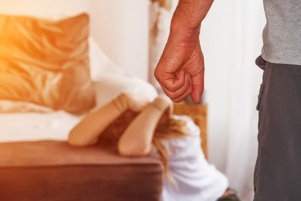 Domestic violence at home — Stock Photo, Image