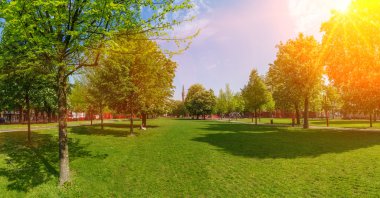 Park Jean-Baptiste Lebas Lille Fransa görünümünü yaz