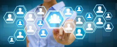 Sosyal ağ kullanarak iş kadını