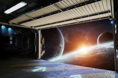 Bir Servisi pist dünya Gezegeni'ndenim pencere görünümünü