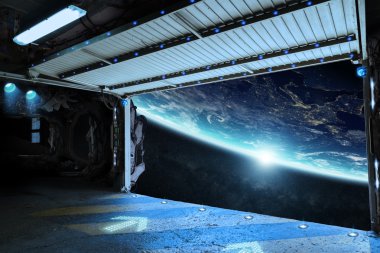 Gezegen Dünya'dan bir Servisi pist görünümünü