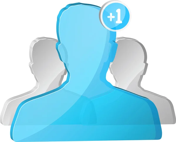 Blå sociala nätverk avatar — Stockfoto