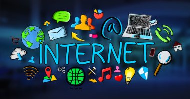 Elle çizilmiş internet şekil