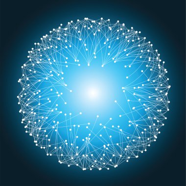 Fütüristik veri ağ illüstrasyon